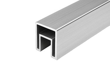 Труба 40х40 мм с пазом 24 х 24 под стекло, 6м, алюминиевый, неанод Фk856-2 AL купить в Воронеже