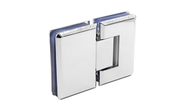 Петля для душевой кабины стекло-стекло 180° 90х55 мм латунь-хром, полированная t303 PC Петля для душевой кабины стекло-стекло 180° 90х55 мм латунь-хром, полированная t303 PC