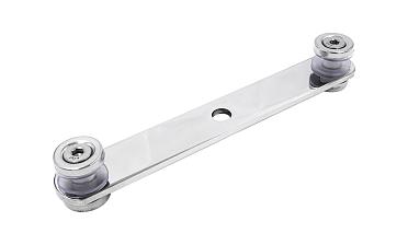 Стеклодержатель пластинчатый, под стекло 6-12 мм, полированный, по центрам 172х5 мм (AISI 304) k023-6 купить в Воронеже