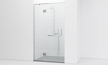 Комплект фурнитуры для душевой перегородки в проеме на профиле с глухим стеклом и дверью t561-1 купить в Воронеже