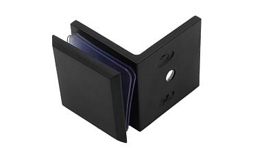  Коннектор для душевой кабины стена-стекло 90°, 45х45, цинк, черный, вырез 69 t732 BZn купить в Воронеже