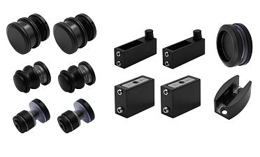  Комплект раздвижной системы для стеклянной душевой, цинк, черный t401 BZn купить в Воронеже