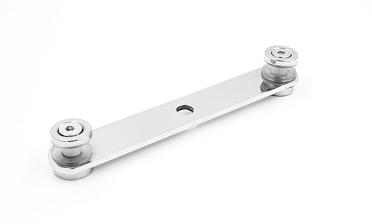 Стеклодержатель пластинчатый штампованный 3хМ8, по центрам 170х4 мм, полированный, шайбы 4 мм штамп., под стекло 6-12 AISI201 k047-6 купить в Воронеже