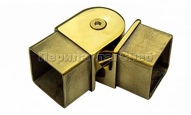 Поворот поручня 40х40 мм, регулируемый, полированный, под золото (AISI 304) Фk366-88 купить в Воронеже