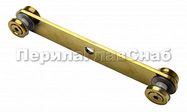 Стеклодержатель пластинчатый 3хМ8, по центрам 170х5 мм, полированный, шайбы 5 мм литые, под стекло 6-12 мм, (AISI 304), под золото Фk023-88 купить в Воронеже