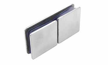 Коннектор для душевой кабины стекло-стекло 180°, 45х45, нерж 304, вырез 64 t724 SSS купить в Воронеже