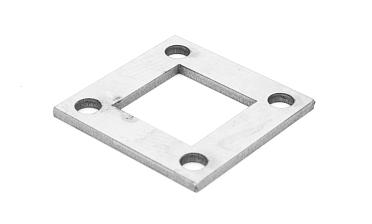 Фланец стойки 75 х75 х 5 (4,3) х AISI304, 4 отв. М10, с центральным отверстием k115-6 купить в Воронеже