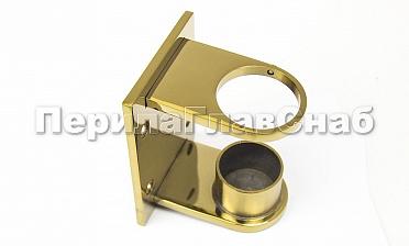 Боковой крепеж С-пластина стакан для Ø38.1 мм, под золото (AISI 304) Фk339-88 купить в Воронеже