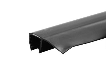 Уплотнитель для стекла 8 мм, непрозрачный черный, 90°, стекло-стекло 2200 мм t215-2 Bl-U купить в Воронеже