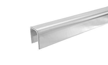 Профиль П-образный, L=2000 мм, t=1.5 мм, для стекла 12 мм, полир. (AISI 304) Ф-0454 купить в Воронеже