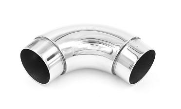 Отвод поручня под Ø38.1х1.5 мм, 90°, литой, полированный, со вставками, (AISI 201) k059-3 купить в Воронеже