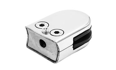 Стеклодержатель штампованный под стекло 8мм (4+4 мм), под стойку Ø38.1 мм 40х22х54, полированный (AISI 304) k538-2 купить в Воронеже