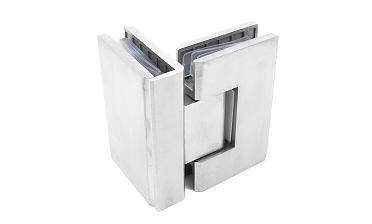 Петля для душевой стекло-стекло 90х55 мм, 90°, нержавеющая сталь AISI 304, шлифованная t304-2 SSS купить в Воронеже