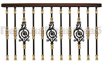 Латунные перила для лестниц серии – Намибия L07 в Воронеже. Готовые проекты ПерилаГлавСнаб