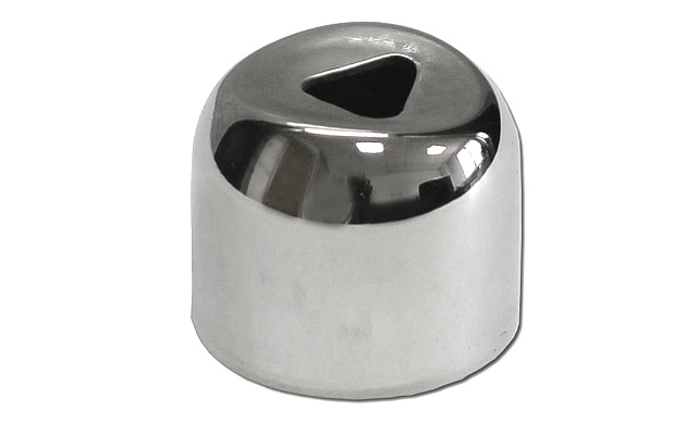 Наконечник штампованный (СПС) прямой 90° на трубу Ø25 мм, для поручня Ø38.1 мм, полированный, нержавеющий, AISI 201, k071-3 Наконечник штампованный (СПС) прямой 90° на трубу Ø25 мм, для поручня Ø38.1 мм, полированный, нержавеющий, AISI 201, k071-3