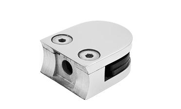 Стеклодержатель литой под стекло 8 мм (4+4 мм), под стойку Ø38.1 мм, (40х22х49), полированный AISI 316 k001-5 купить в Воронеже