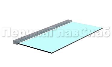 Козырек на алюминиевом профиле ,вынос до 950мм, k671-100 купить в Воронеже