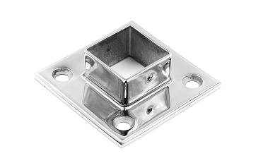 Фланец для трубы 40х40 мм, литой, полированный, (AISI 304) k223 купить в Воронеже