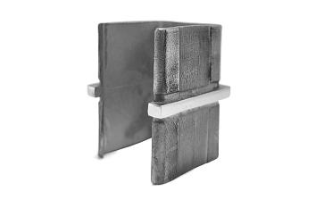 Соединитель для поручня 40х40 мм с пазом, полированный (AISI 304) Фk545-2 купить в Воронеже