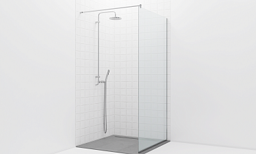 Стационарная душевая перегородка на профиле t581-1 купить в Воронеже