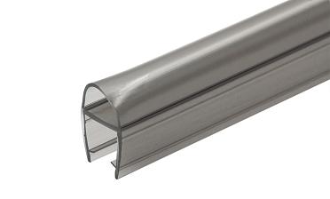 Уплотнитель для стекла 8мм, полупрозрачный черный, дверь-стекло 2,2 м t212-2 BL купить в Воронеже