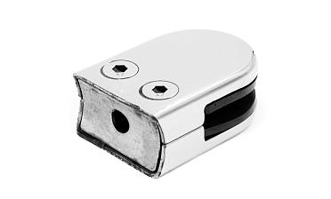 Стеклодержатель штампованный полированный под стекло 10 мм, под стойку Ø38.1 мм, (AISI 304) 40х22х53 k038-10 купить в Воронеже