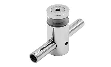 Спайдерный стеклодержатель для стекла 10 мм (5+5 мм), полированный, регулируемый (AISI 201) k215 купить в Воронеже