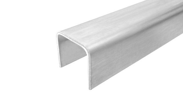 Профиль П-образный, L=2000 мм, t=1.5 мм, для стекла 16 мм, шлиф. (AISI 304) Ф-0456 2 Профиль П-образный, L=2000 мм, t=1.5 мм, для стекла 16 мм, шлиф. (AISI 304) Ф-0456 2
