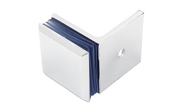 Коннектор для душевой кабины, стена-стекло 90°, 45х45 мм, цинк-хром полированный t732 PZn  купить в Воронеже