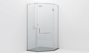 Комплект фурнитуры для трапециевидной душевой перегородки на профиле с угловой штангой t553-1 купить в Воронеже