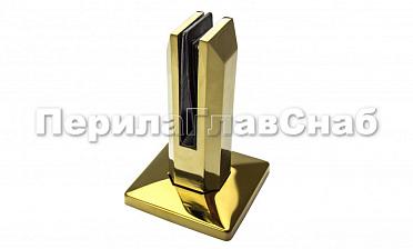 Стеклодержатель литой напольный, плоский 50х50х160 мм, полированный, под золото (AISI 304) Фk275-88 купить в Воронеже