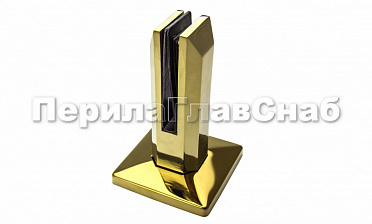 Стеклодержатель литой напольный, плоский 50х50х160 мм, полированный, под золото (AISI 304) Фk275-88 купить в Воронеже