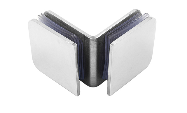 Коннектор для душевой кабины стекло-стекло 90° 45х45 мм латунь-хром, полированный t725 PC Коннектор для душевой кабины стекло-стекло 90° 45х45 мм латунь-хром, полированный t725 PC