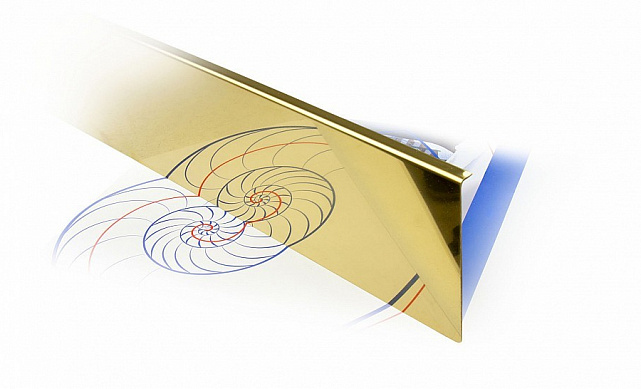 Накладка под золото (тыльная/лицевая) 2000 мм на профиль k601, для стекла 10-12 мм k601-10-88 Накладка под золото (тыльная/лицевая) 2000 мм на профиль k601, для стекла 10-12 мм k601-10-88