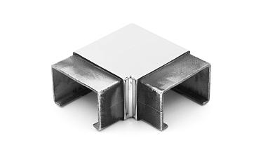 Отвод для поручня с пазом 40х60 мм, полированный (AISI 304) k542 купить в Воронеже