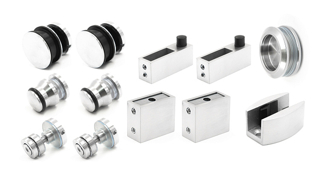 Комплект раздвижной системы для душевой, AISI 304, шлифованный t401 SSS Комплект раздвижной системы для душевой, AISI 304, шлифованный t401 SSS