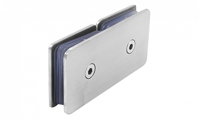 Коннектор для душевой кабины стекло-стекло 180°, 45х45, нерж 304, вырез 64 t724 SSS 2 Коннектор для душевой кабины стекло-стекло 180°, 45х45, нерж 304, вырез 64 t724 SSS 2