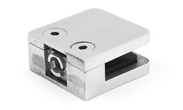 Стеклодержатель литой, под стекло 8 мм. 4+4 мм. на плоскость 42х22,5х42  полированный (AISI 304) k003 купить в Воронеже