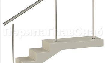 Нержавеющие ограждения без ригелей для крыльца в Воронеже. Готовые проекты ПерилаГлавСнаб