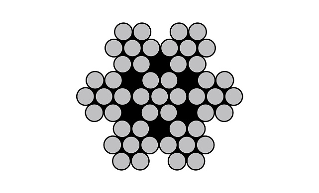 Трос из нержавеющей стали средней жесткости Ø5 мм AISI304 Ф-1061 Трос из нержавеющей стали средней жесткости Ø5 мм AISI304 Ф-1061