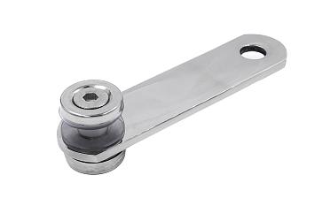 Стеклодержатель пластинчатый 2хМ8 (половинка), по центрам 85х5 мм, полированный, шайбы 5 мм штамп., под стекло 6-12 мм, (AISI 201) k047-1/2 купить в Воронеже