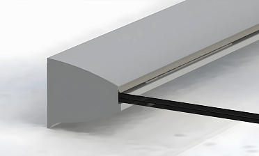 Комплект профиля козырькового анодированного, для стекла 20 мм (10+10 мм), 3000 мм  k300-20-3000 купить в Воронеже