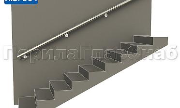 Готовый пристенный поручень с 4 держателями, длина 3300 мм (AISI 304) k730-33 купить в Воронеже