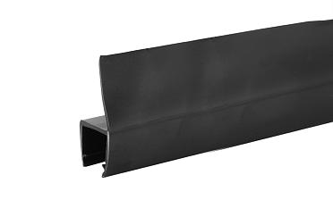 Уплотнитель для стекла 8 мм, непрозрачный черный, 180°, стекло-стекло 2200 мм t204-2 BL-U купить в Воронеже
