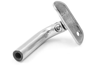 Держатель поручня выносной на стойку, с регул. ложементом под Ø38.1 мм, резьба внутр. М8, шлифованный, (aisi 304) k261-2 купить в Воронеже