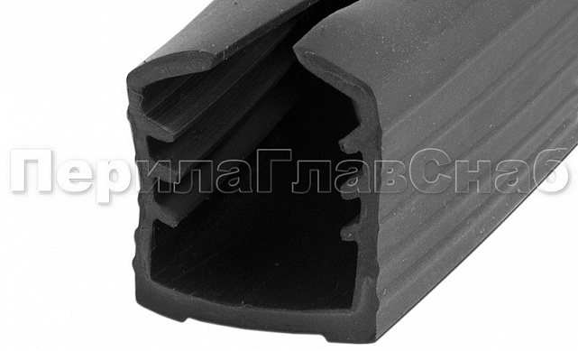 Уплотнитель в поручень с пазом 27х30 для стекла 10 мм, EPDM Фk305 Уплотнитель в поручень с пазом 27х30 для стекла 10 мм, EPDM Фk305