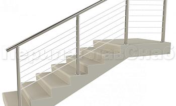 Заполнение из 7ми тросиков (тросик в оболочке) для крыльца в Воронеже. Готовые проекты ПерилаГлавСнаб