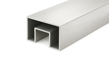 Труба, 40х60, с пазом 24х24 мм под стекло, шлифованная (AISI 201) k824-4 купить в Воронеже