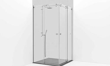 Комплект фурнитуры для раздвижной угловой душевой перегородки, две двери, на профиле t554-1 купить в Воронеже