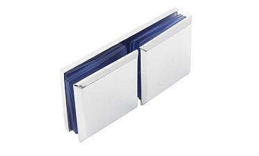 Коннектор для душевой кабины стекло-стекло 180° 45х45 мм латунь-хром, полированный t734 PC купить в Воронеже